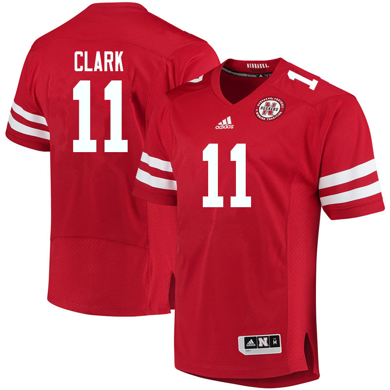 Women #11 Braxton Clark Nebraska Cornhuskers College Football Jerseys Sale-Red